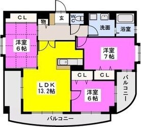 ラ・メール百道浜通りの物件間取画像